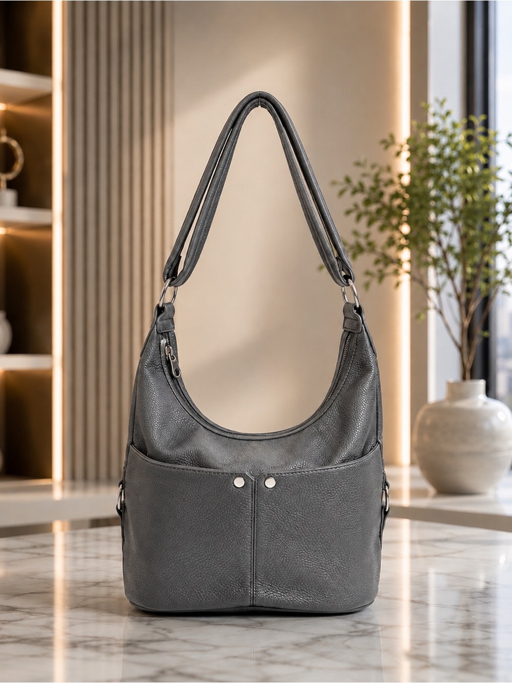 🆕🔥The Ultimate Hobo Bag Grey - Classic Women's Hobo